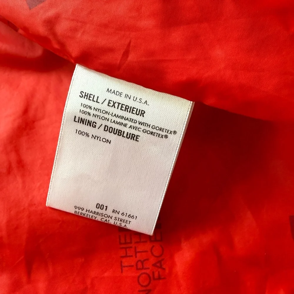 Vintage North Face  Red Hooded Rain Jacket Large - Picture 7 of 17